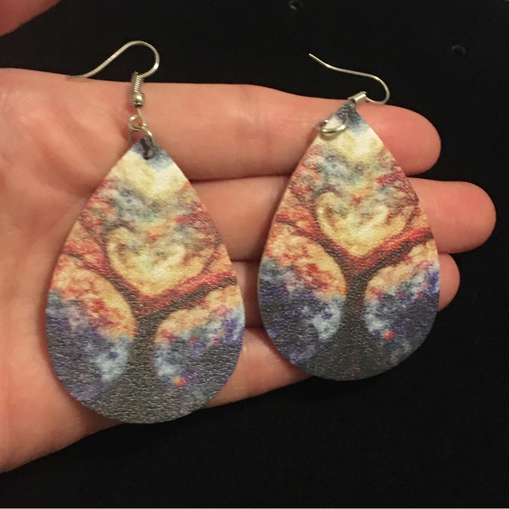 Unique Tree Dangle Earrings